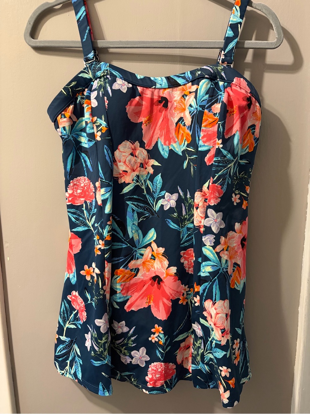 Woman’s Swim Dress With Adjustable or Removable Straps